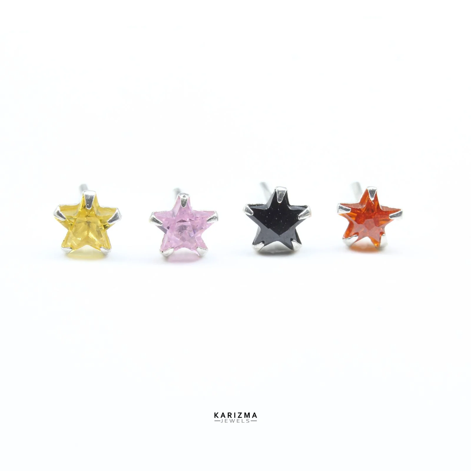 4pc Set Silver Star Shape Nose Piercing - Image 14
