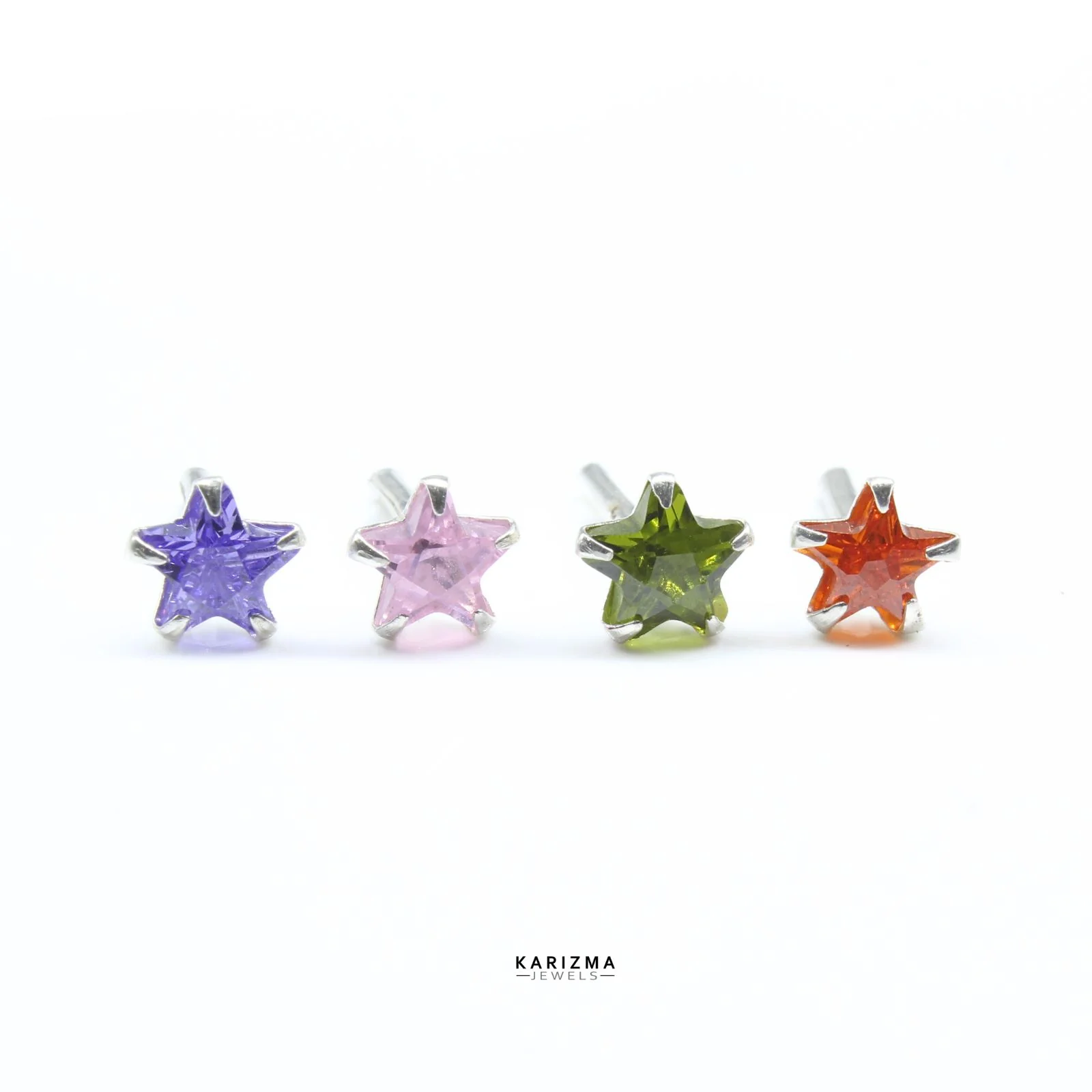 4pc Set Silver Star Shape Nose Piercing - Image 16