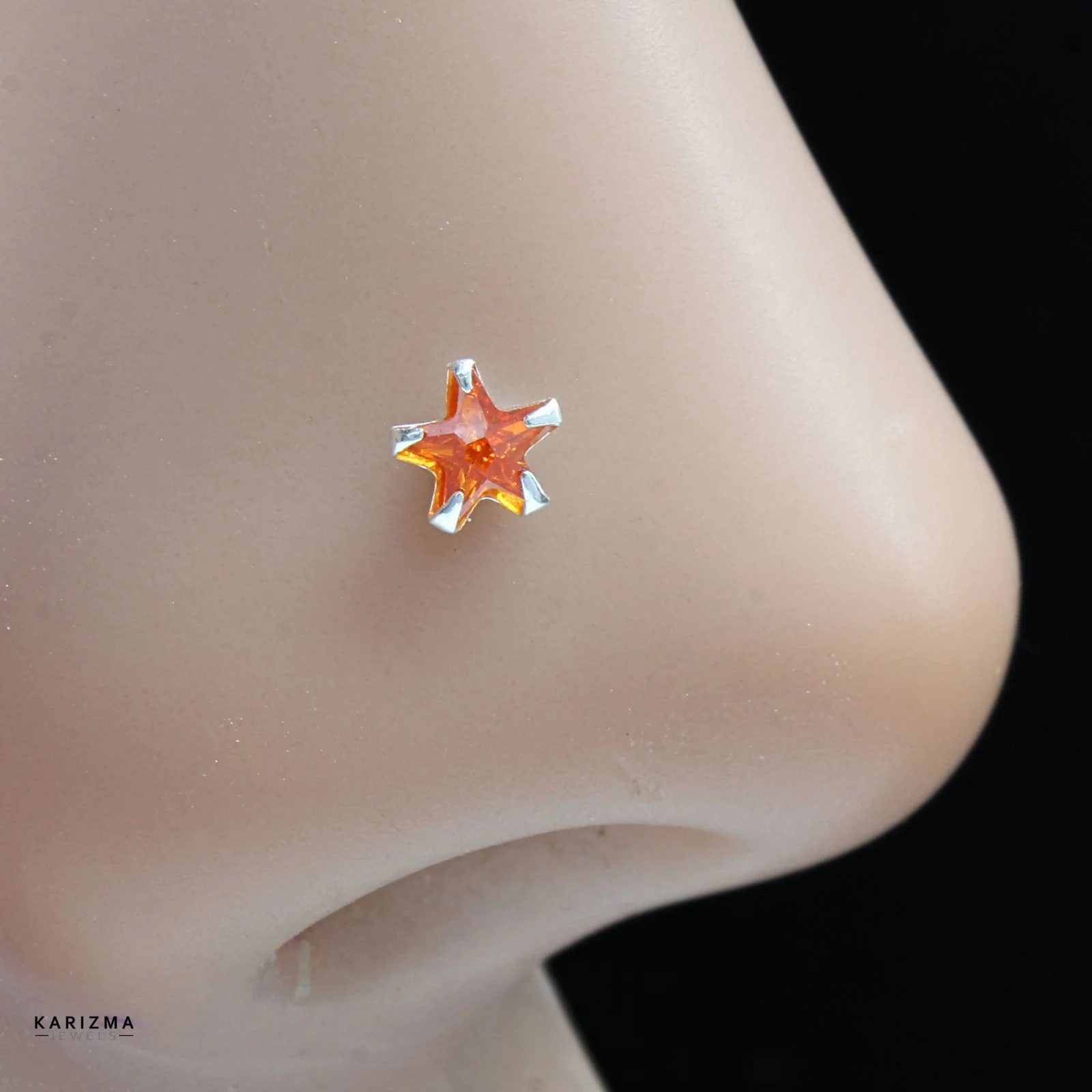 4pc Set Silver Star Shape Nose Piercing - Image 2