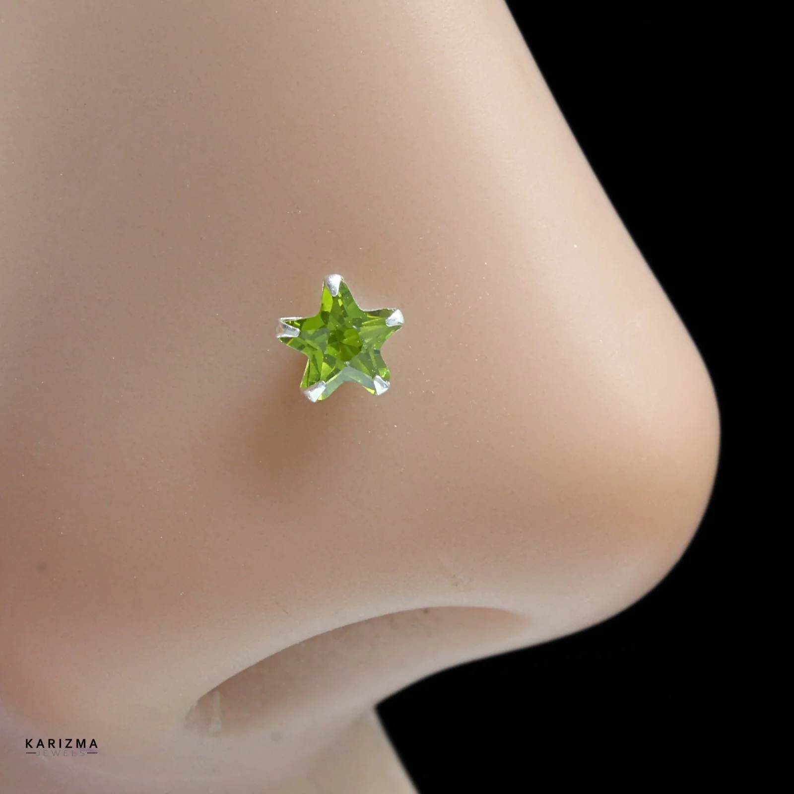 4pc Set Silver Star Shape Nose Piercing - Image 3