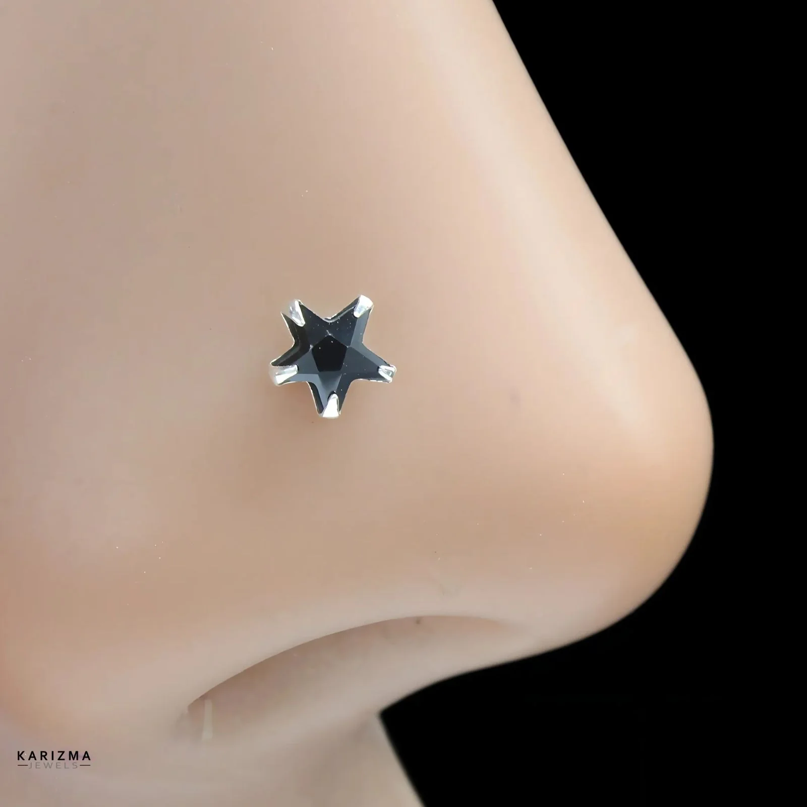 4pc Set Silver Star Shape Nose Piercing - Image 4