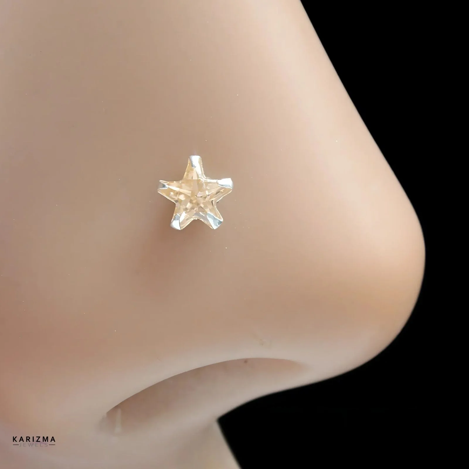 4pc Set Silver Star Shape Nose Piercing - Image 5