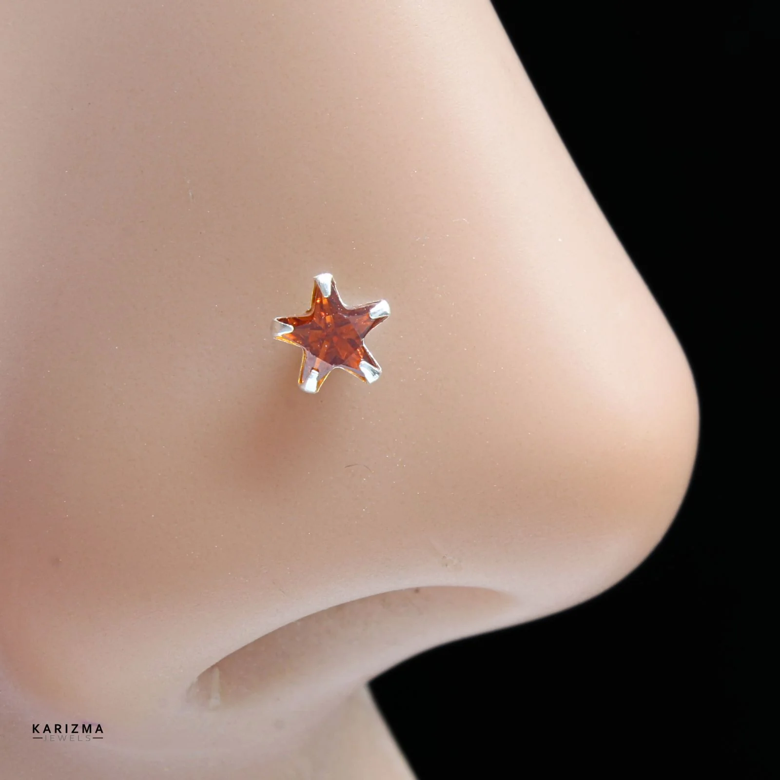 4pc Set Silver Star Shape Nose Piercing - Image 6
