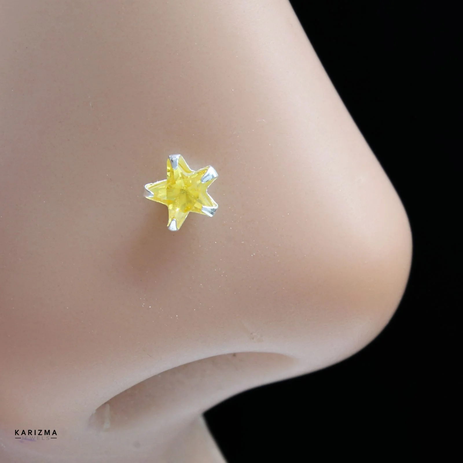 4pc Set Silver Star Shape Nose Piercing - Image 7