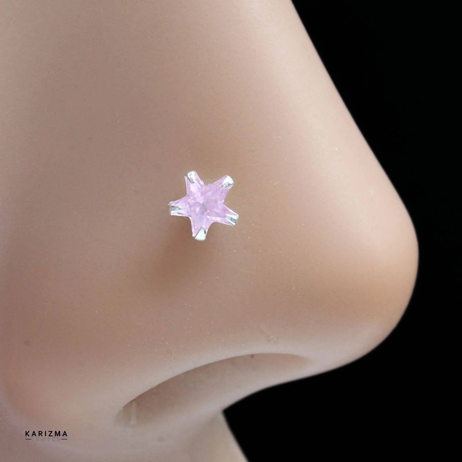 4pc Set Silver Star Shape Nose Piercing - Image 8