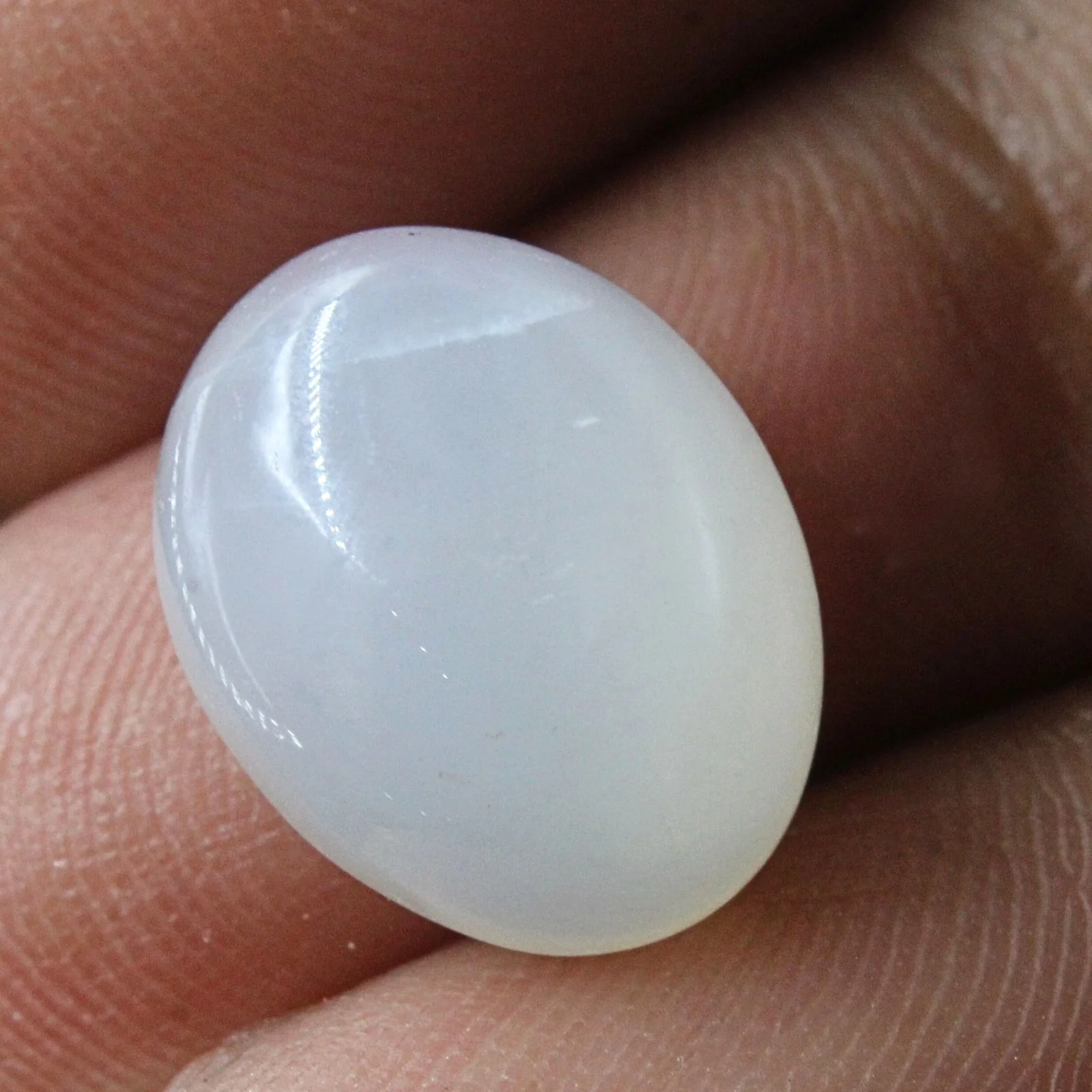 5.2Ct Natural Cloudy white Moonstone Oval Rashi Birthstone Gemstone - Image 3