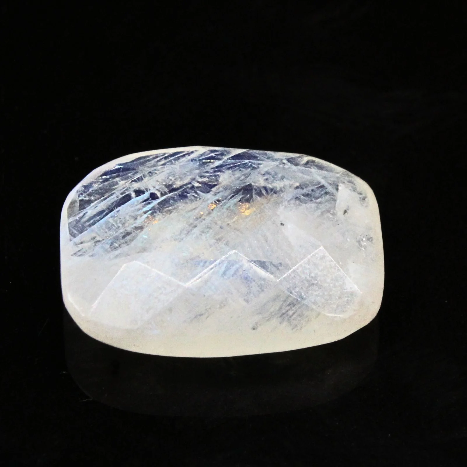 5.2Ct Natural Rainbow Moonstone Cushion Cut Cloudy White Gemstone - Image 3