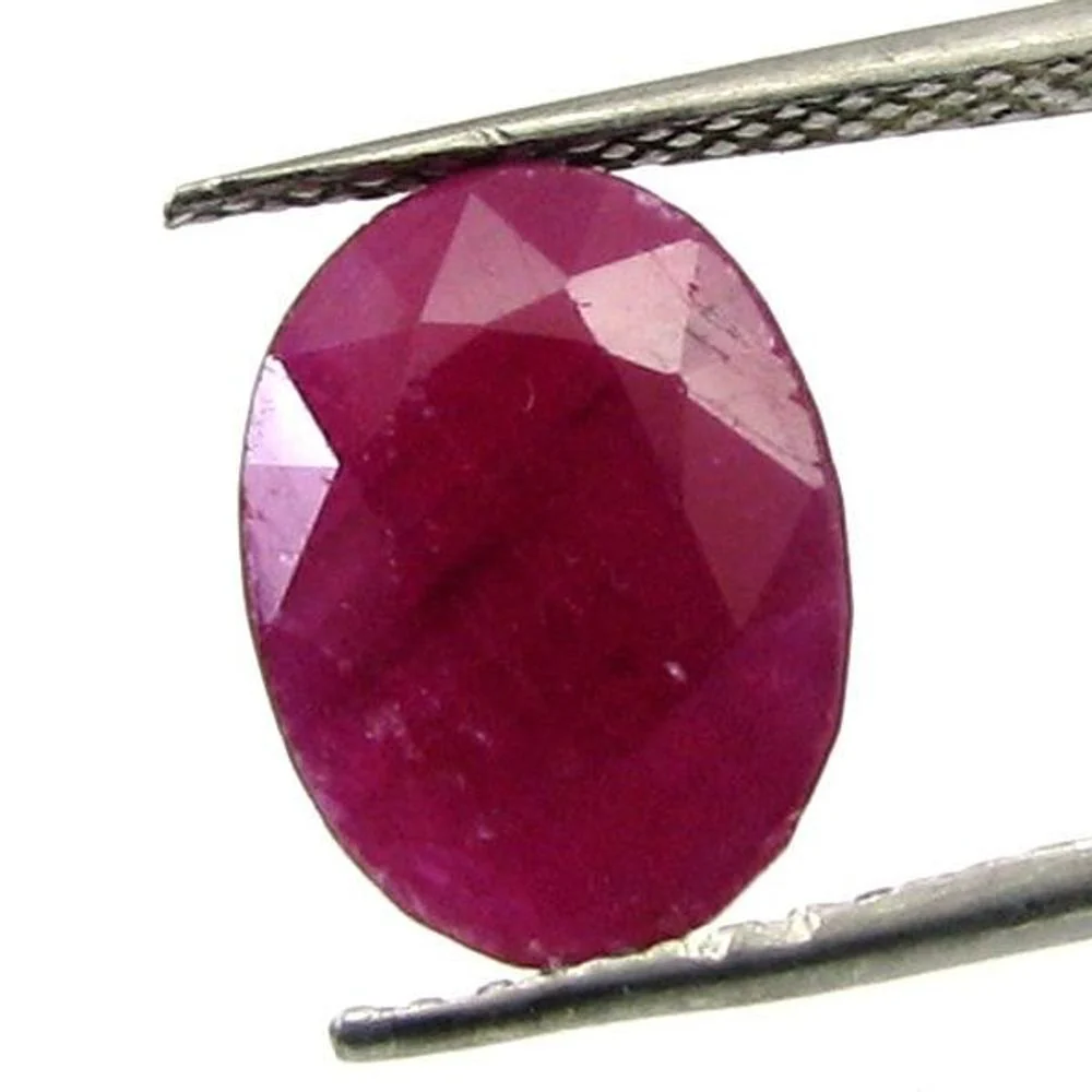 5.5Ct Natural Ruby (Manik) Oval Cut Sun Planet Gemstone - Image 2