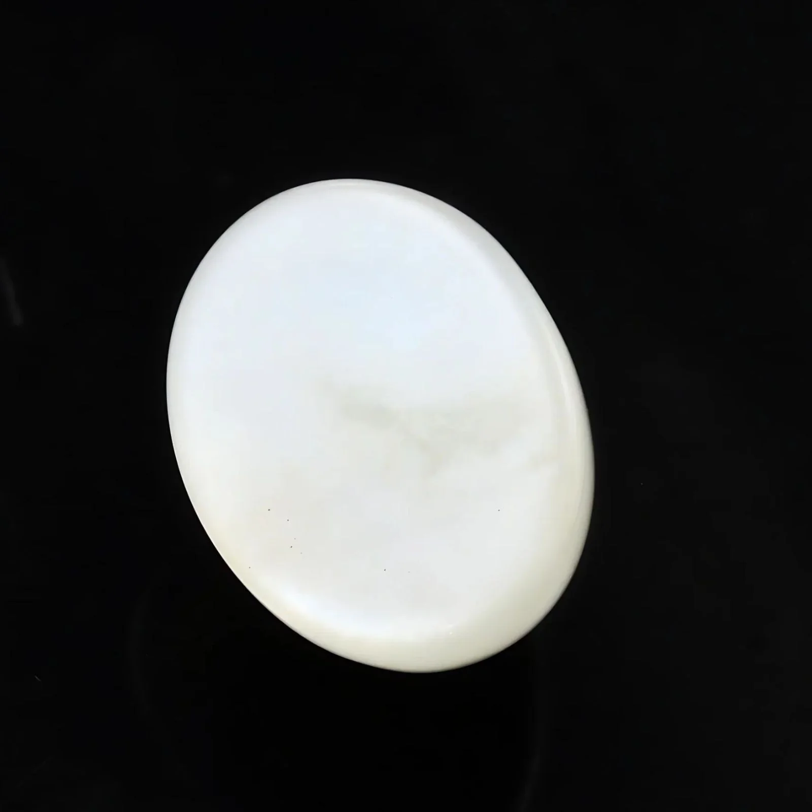 5.7Ct Natural Cloudy white Moonstone Oval Rashi Smooth Gemstone - Image 4