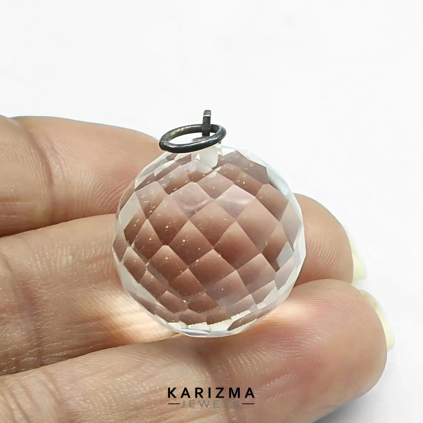 50.5CT Healing Vastru Remedy Natural White Crystal Ball rock meditation