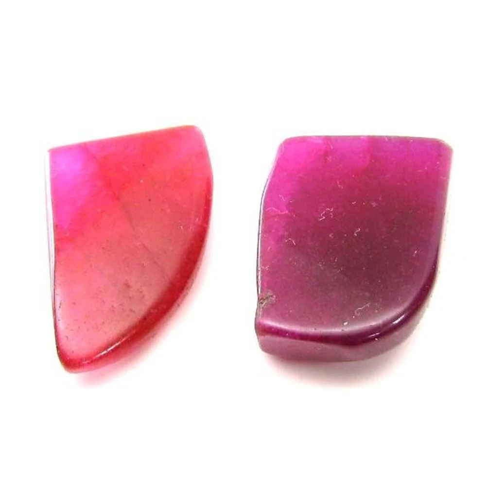 51.2Ct 2pc Lot of Red colored Natural Quartz Gemstone - Image 3