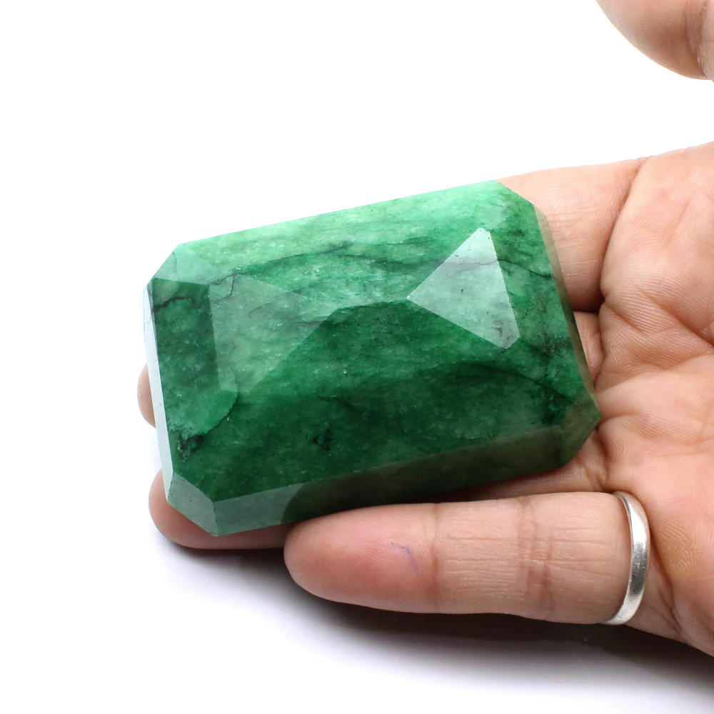 511.6Ct Natural Emerald Rectangle Cut Faceted Statement Collector Gem - Image 4