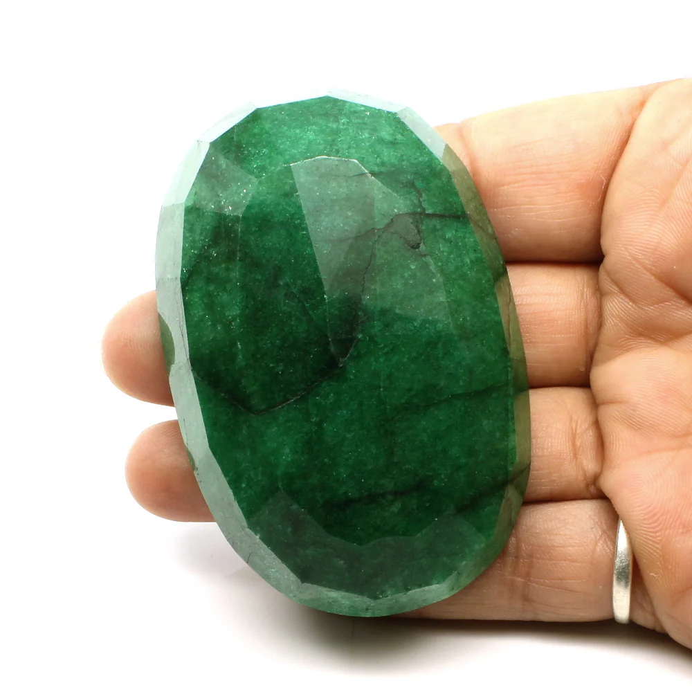 537.8Ct Natural Green Emerald Oval Shape Astrology Gemstone - Image 4