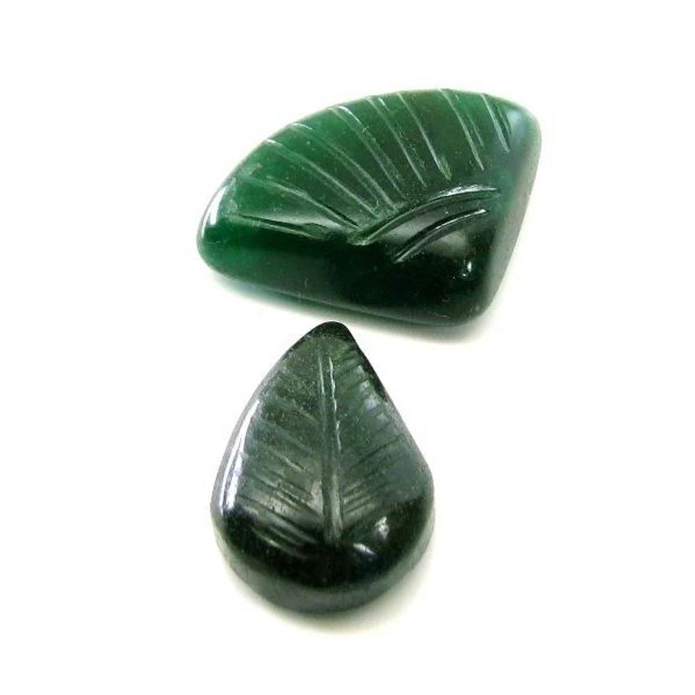56.6Ct 2pc Lot of Green colored Natural Quartz Gemstone - Image 2