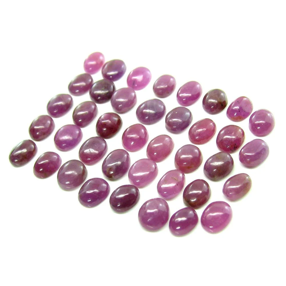 56.9Ct 32pc Lot Authentic Natural Ruby Oval Cabochone Gemstones - Image 2