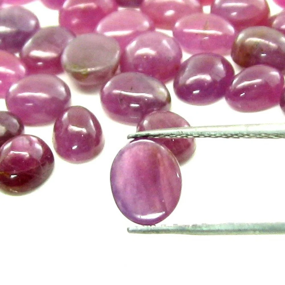 56.9Ct 32pc Lot Authentic Natural Ruby Oval Cabochone Gemstones - Image 4