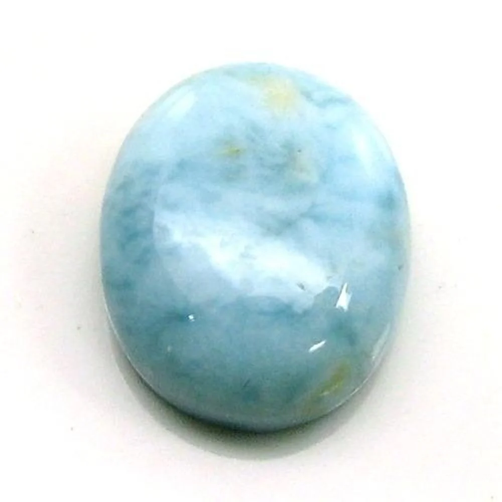 6.1Ct Premium Larimar Stone – Soft Blue Wave Pattern Gemstone