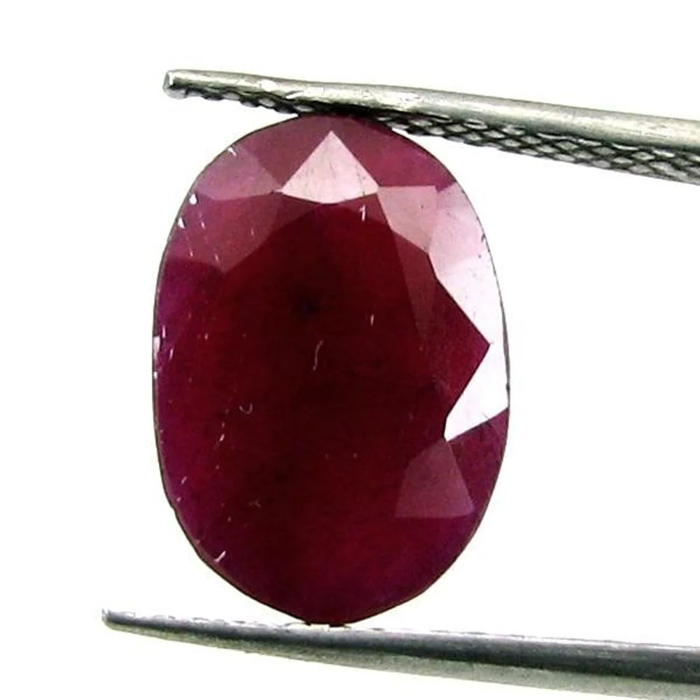 6.5Ct Natural Ruby Oval Cut Vedic Gemstone