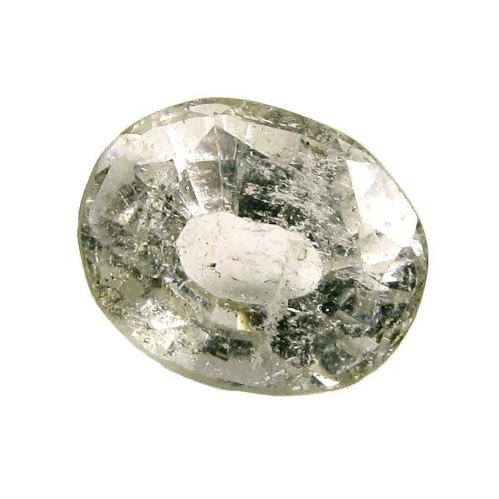 7.4Ct Natural White Topaz Oval Faceted Gemstone