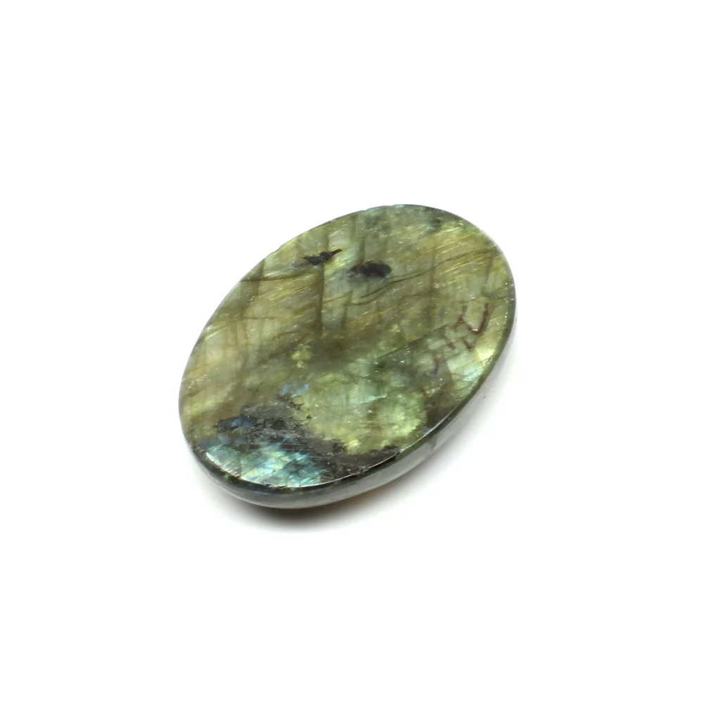 74 Carat Natural Labradorite Oval Cabochon Green Flash - Image 4