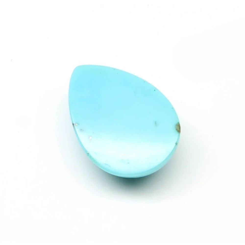 8 Carat Sky Blue Natural Turquoise Pear Cabochon Gemstone - Image 3