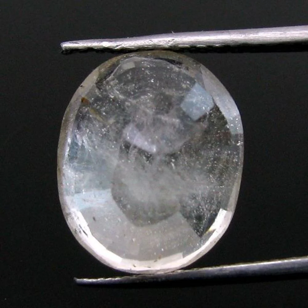 9.4Ct Natural White Topaz Oval Faceted Gemstone - Image 4