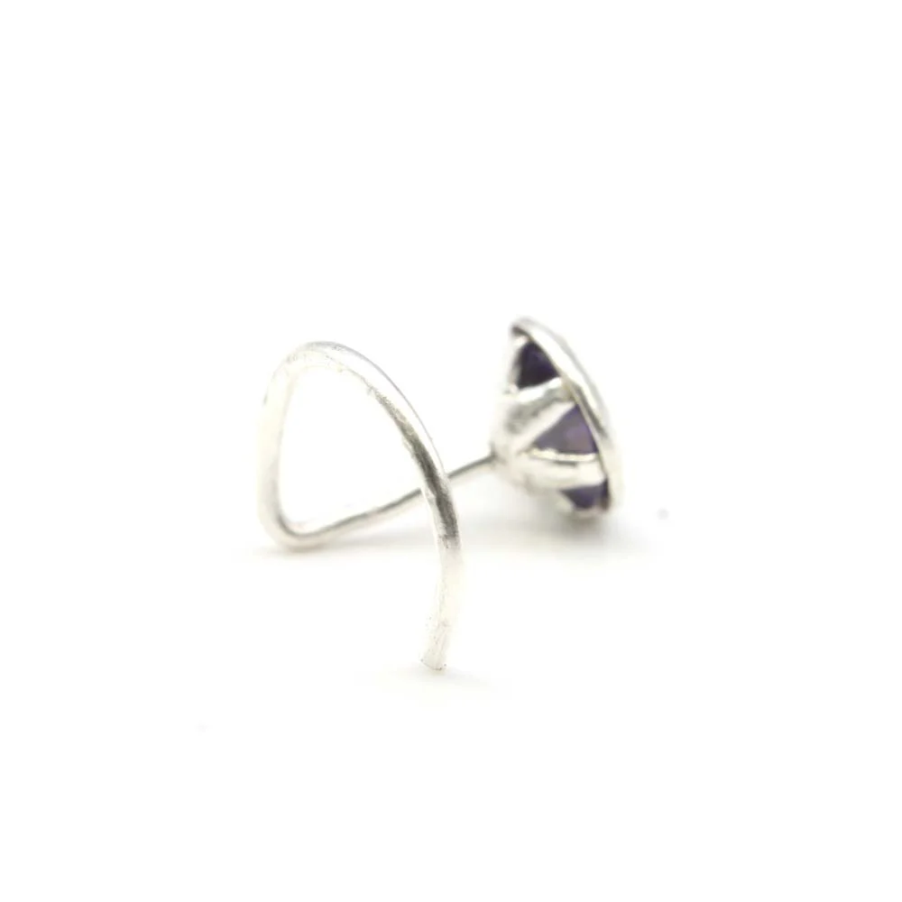 925 Real Silver Floral Nose Piercing - Image 3