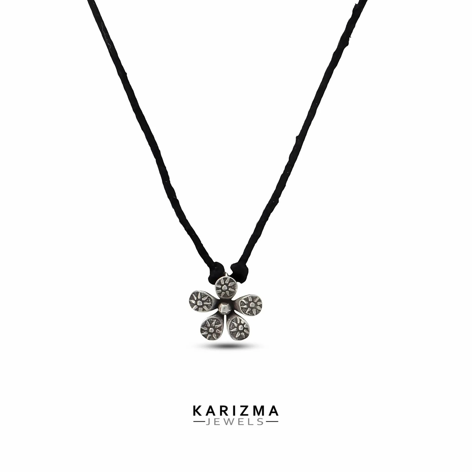 925 Real Silver Oxidized flower charm gifting Pendant for Women & Girl's - Image 2