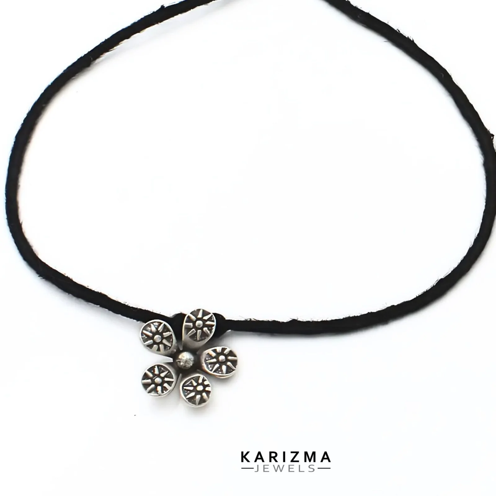 925 Real Silver Oxidized flower charm gifting Pendant for Women & Girl's - Image 4