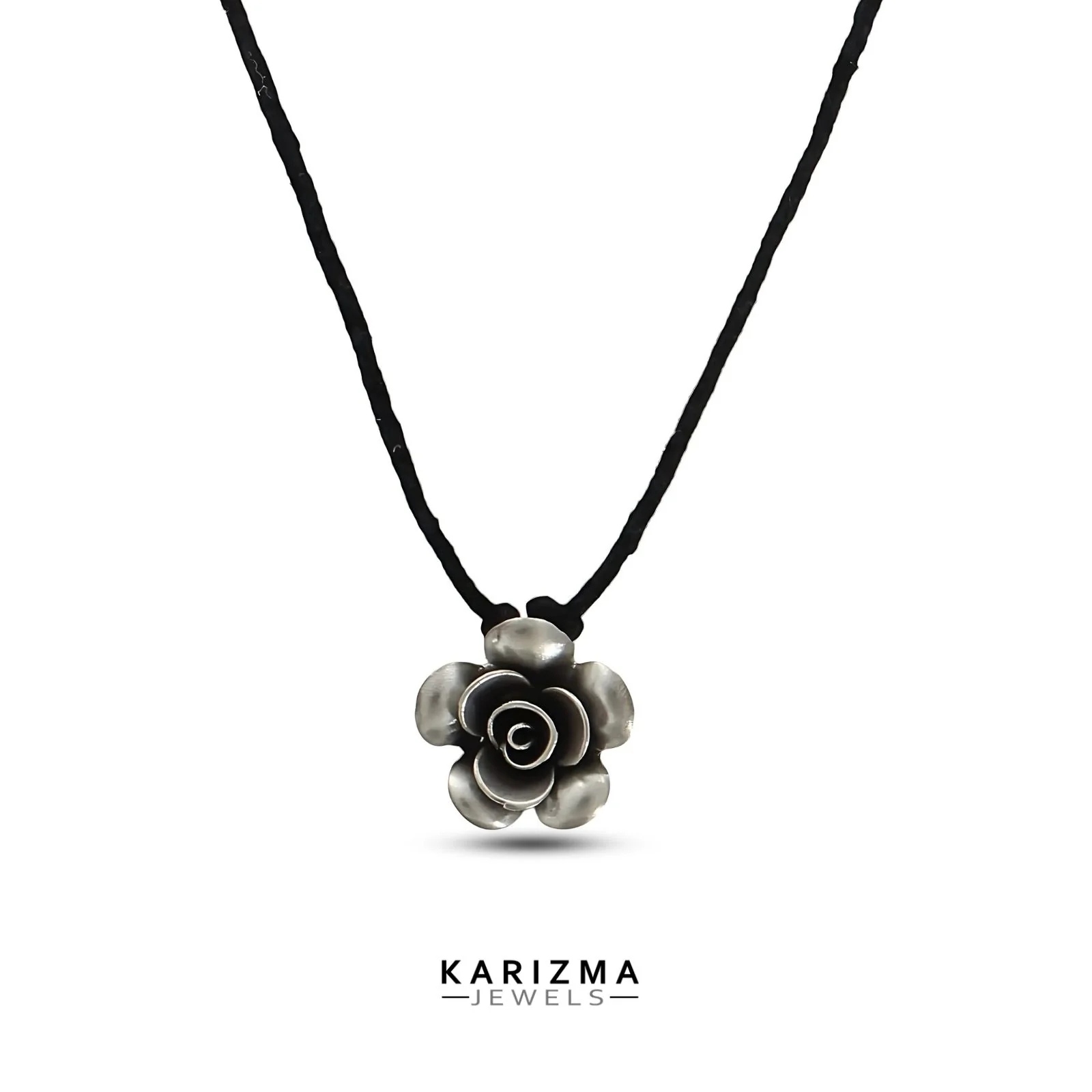 925 Real Silver Oxidized flower Excellent gifting Pendant for Women & Girl's - Image 2