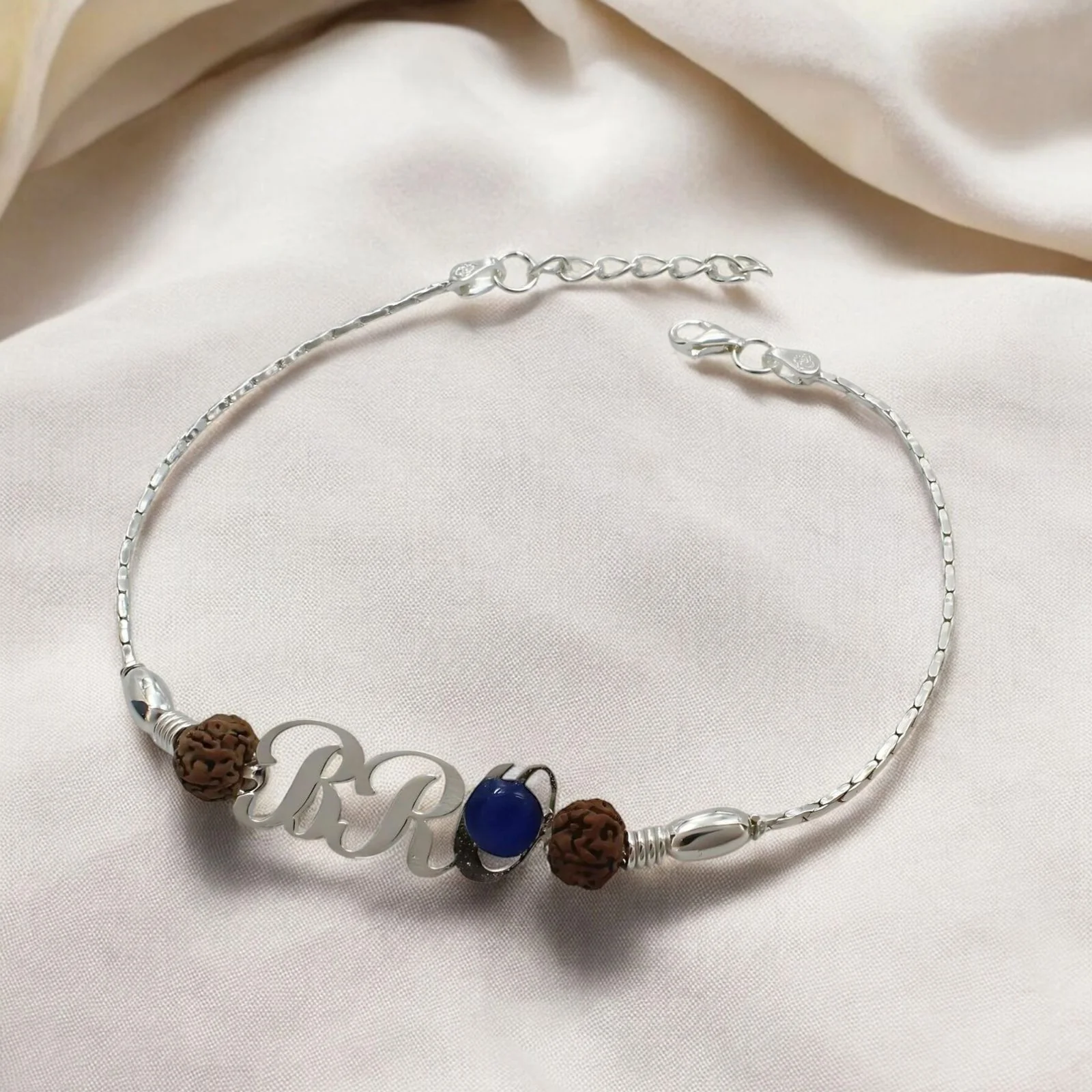 925 Real Sterling Silver Bracelet Bro Rakhi 8"