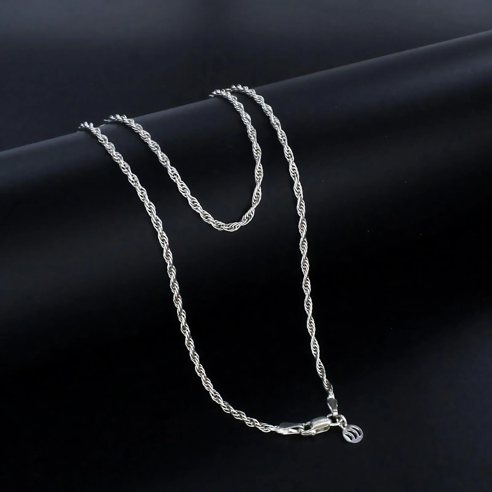 925 Real Sterling Silver Excellent rope design Neck chain 18"