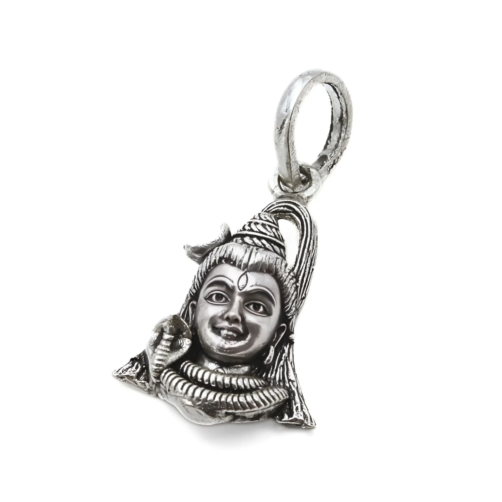 925 Real Sterling Silver Oxidized Divine Lord Shiva Pendant - Image 5