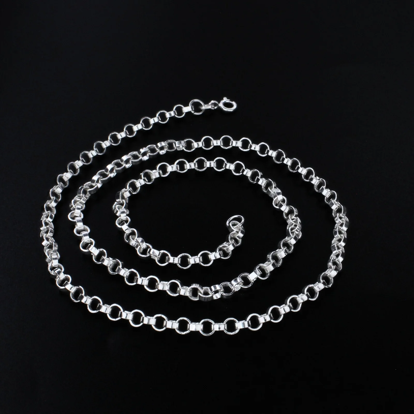 925 Real Sterling Silver Unisex  Belcher Neck Chain 20" - Image 3