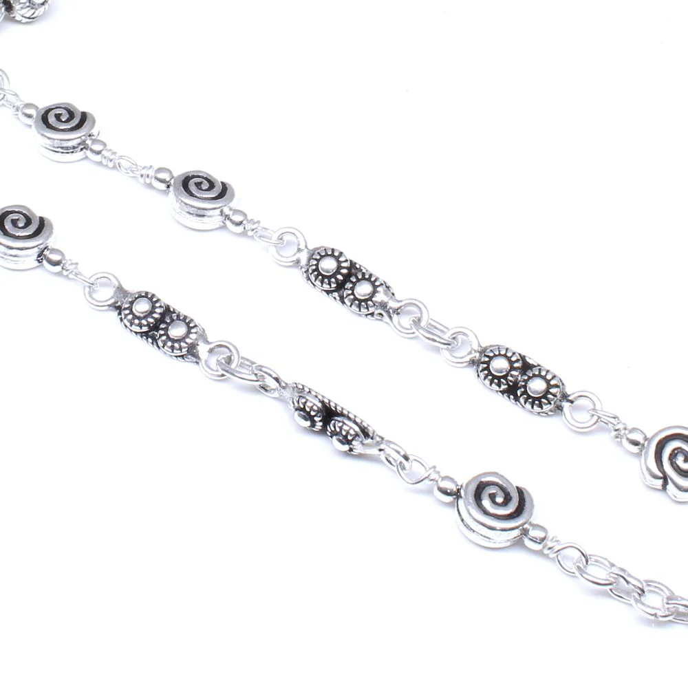 925 Silver Jewelry Kids Anklets Ankle chain foot baby Bracelet 4.7 in - Image 3