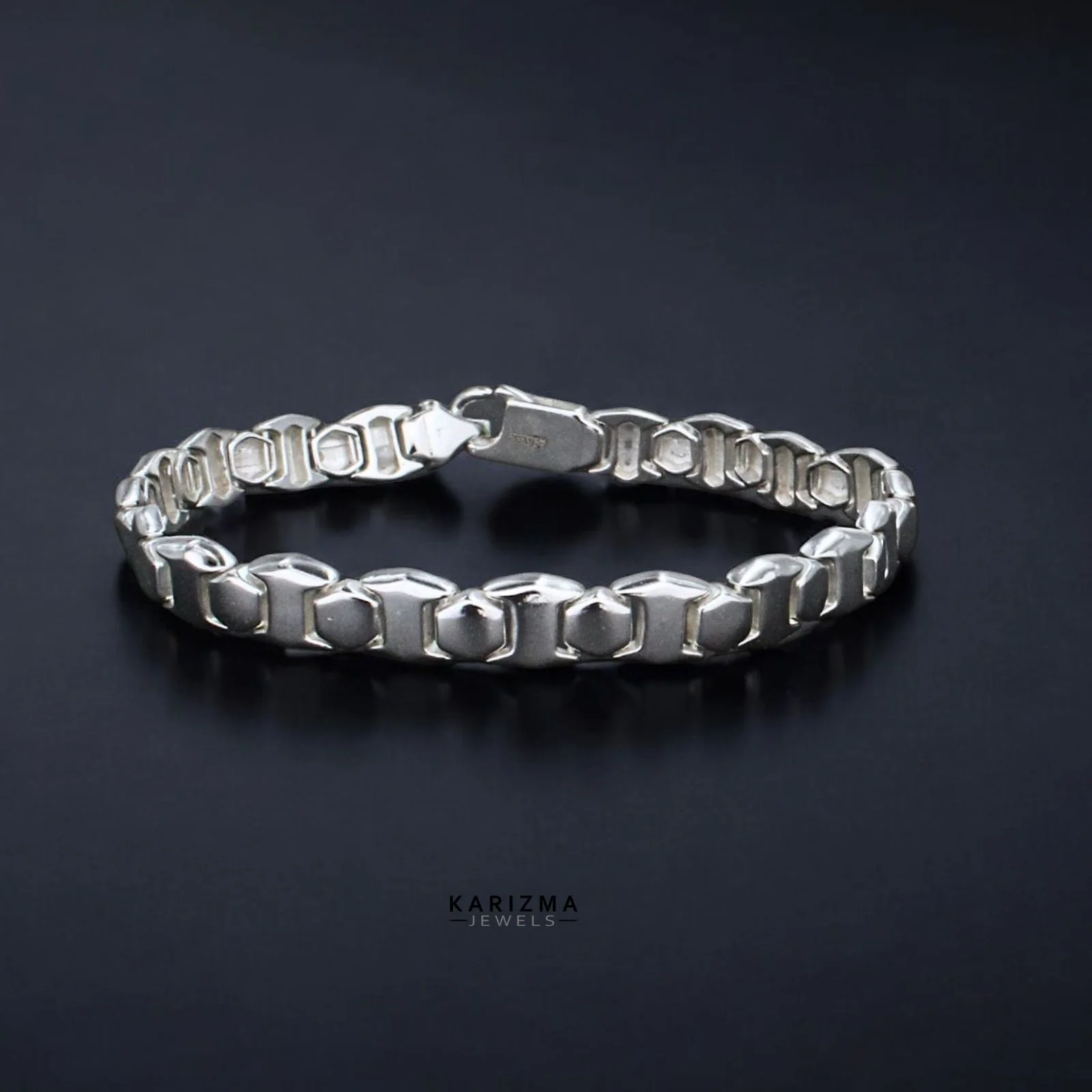 925 Silver Stylish jewelery for Men's Bracelet 8.5" - Image 2
