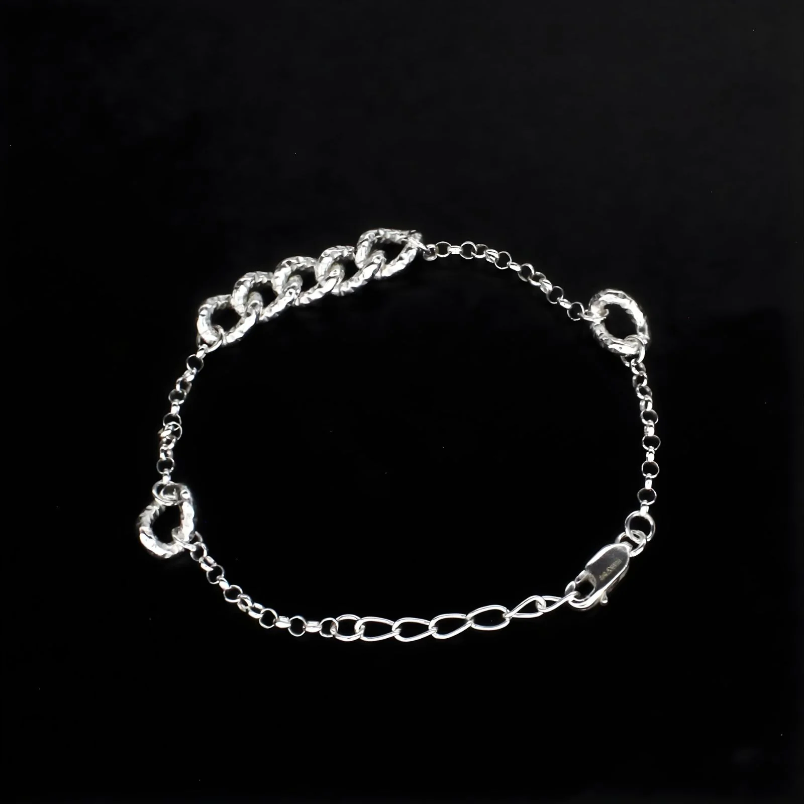 925 Sterling Silver Divine cable chain Bracelet for Girls - Image 2