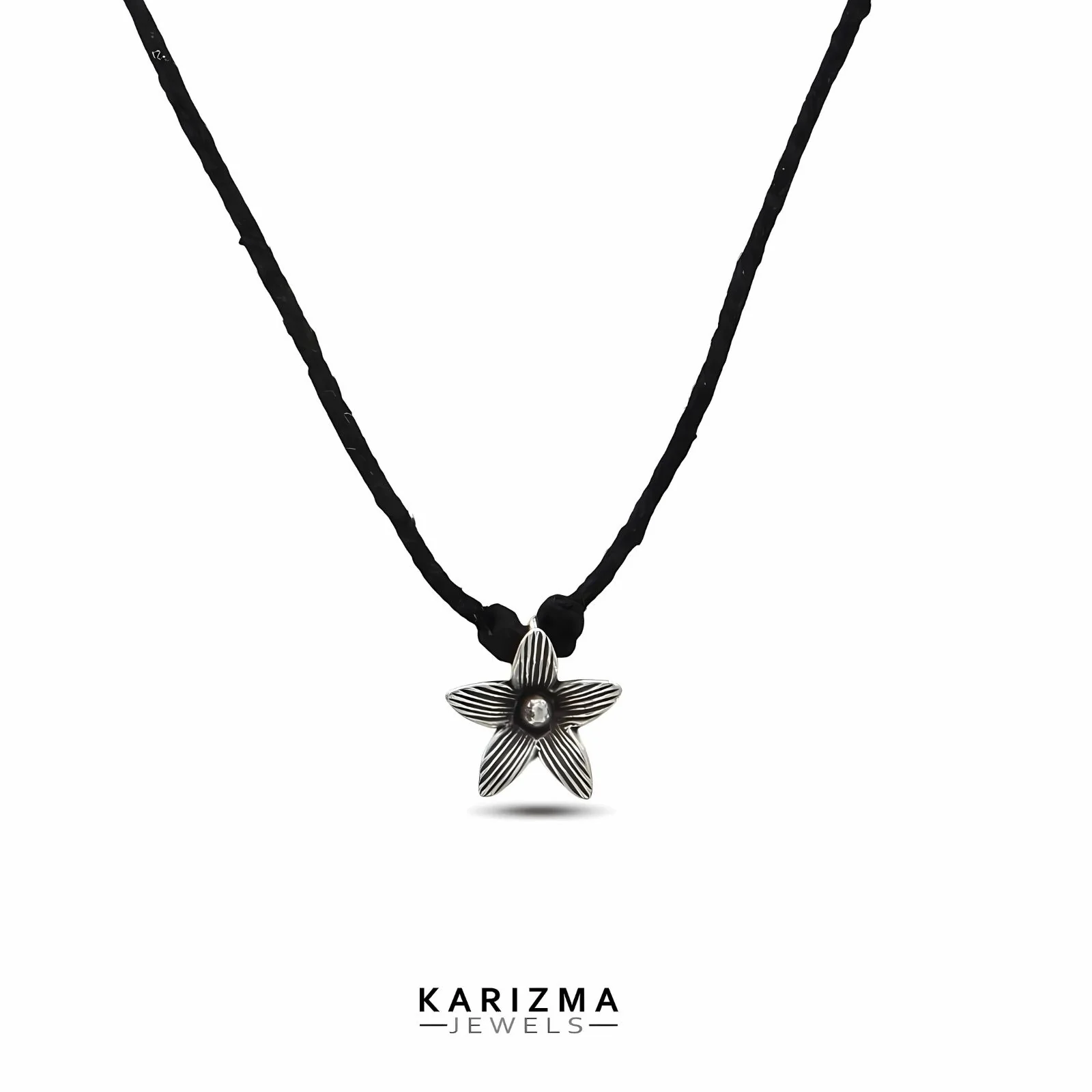 925 Sterling Silver handmade flower charm Oxidized Pendant for Women & Girl's - Image 2