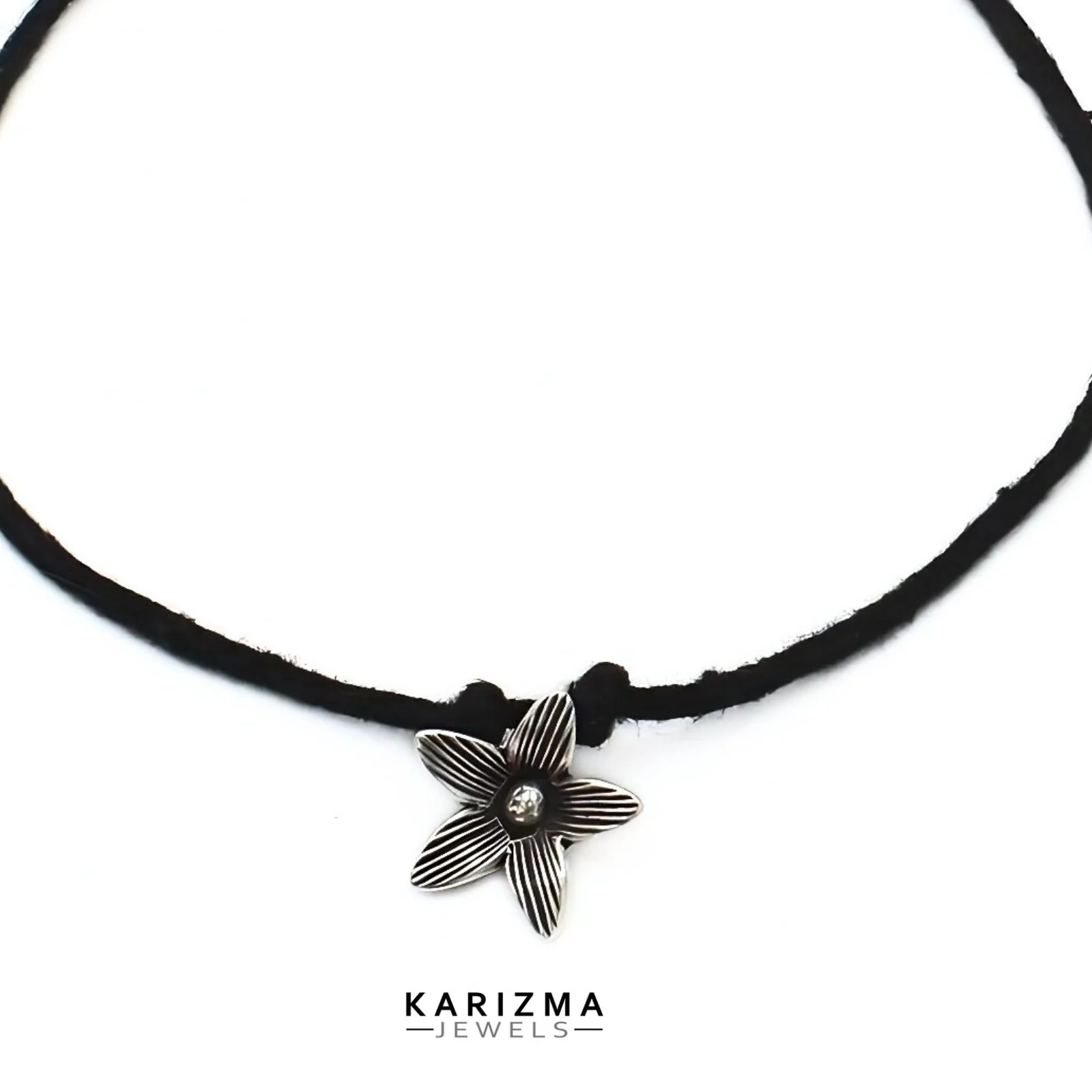925 Sterling Silver handmade flower charm Oxidized Pendant for Women & Girl's - Image 4