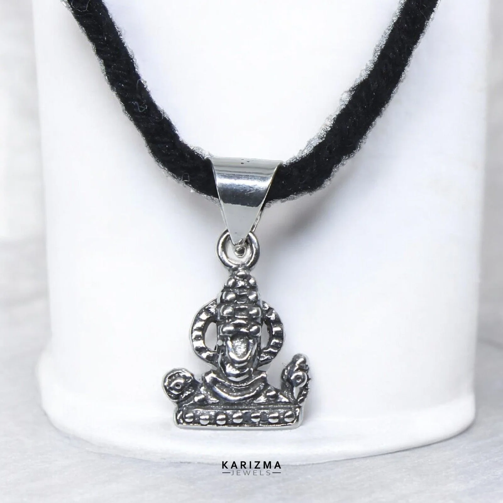 925 Sterling Silver Oxidized Tirupati Balaji Pendant - Image 2