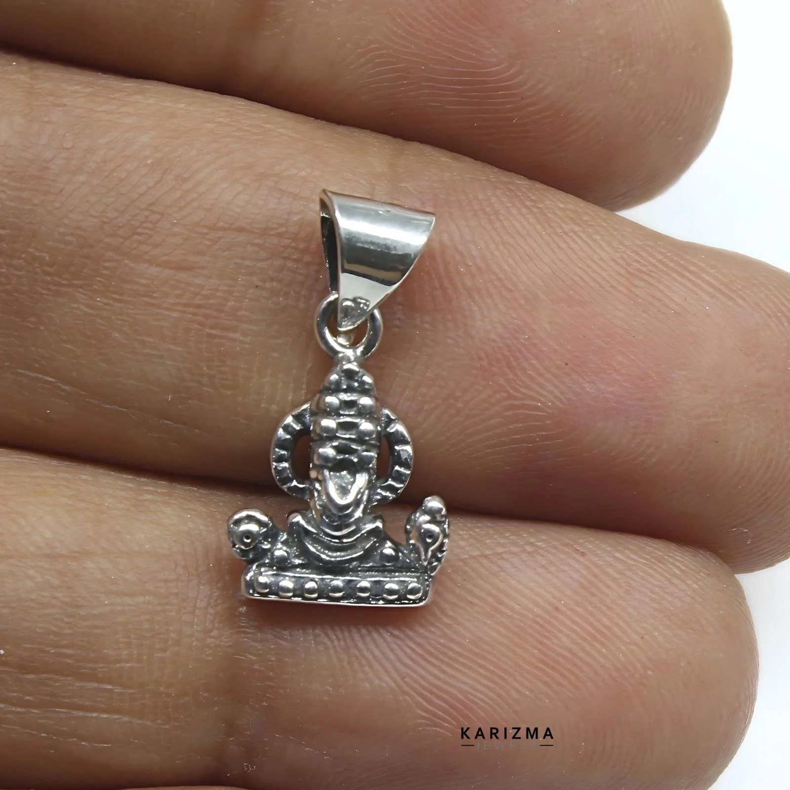925 Sterling Silver Oxidized Tirupati Balaji Pendant - Image 3
