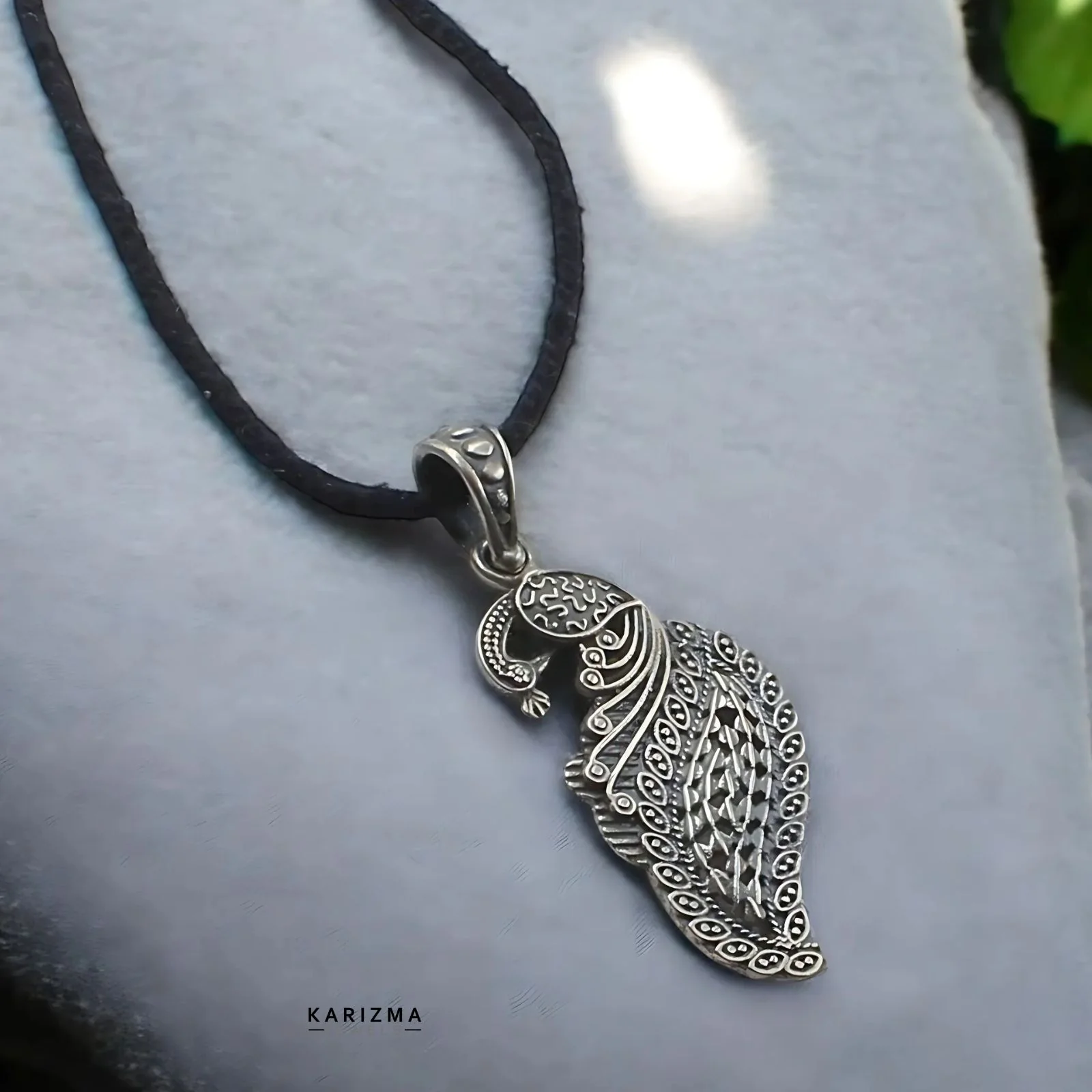 925 Sterling Silver Oxidized women Peacock Silver Pendant