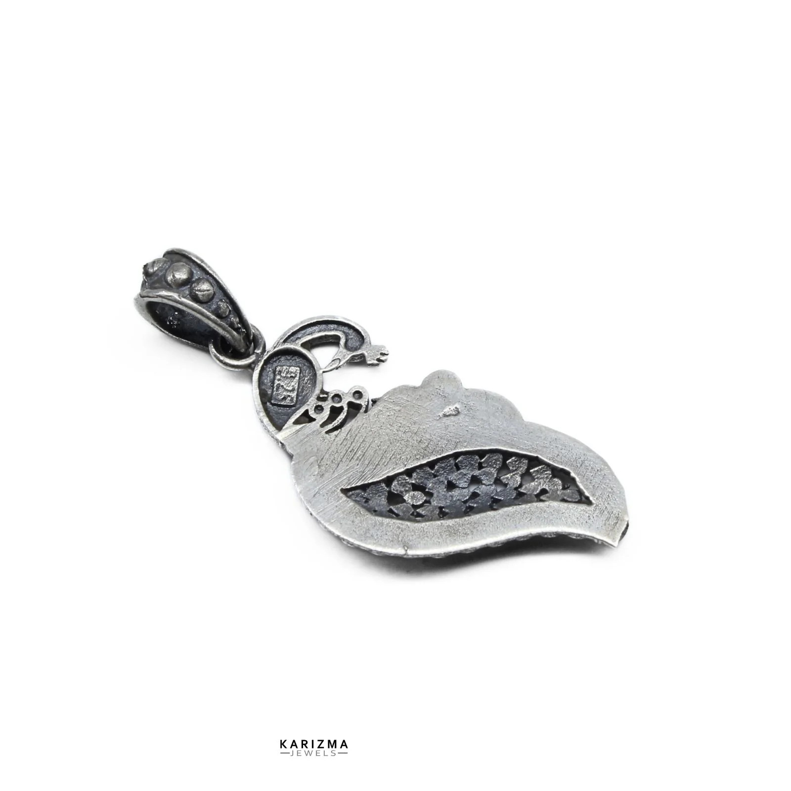 925 Sterling Silver Oxidized women Peacock Silver Pendant - Image 5