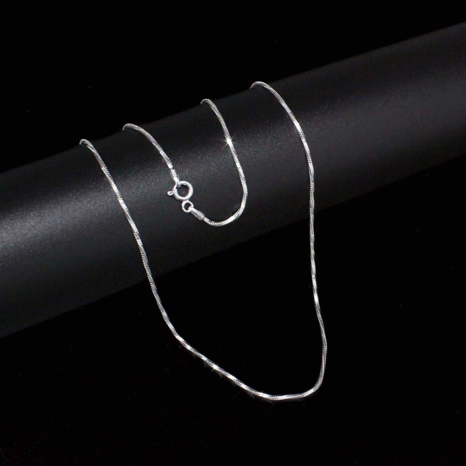 925 Sterling Silver Unisex amazing Twisted Neck Chain 18"