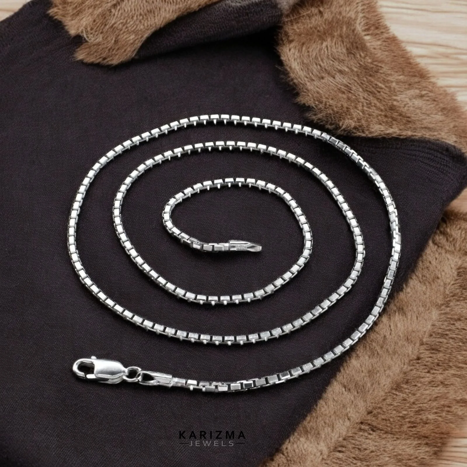 925 Sterling Silver Unisex daily wear Neck Chain 18"