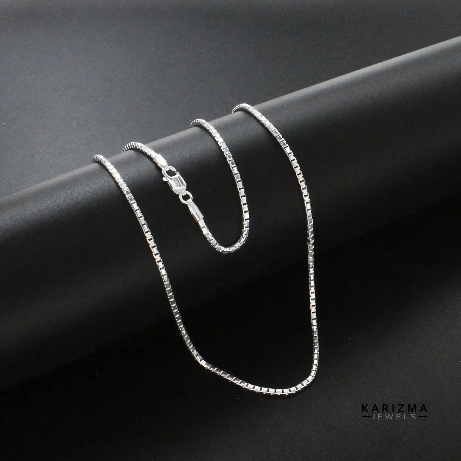 925 Sterling Silver Unisex daily wear Neck Chain 18" - Image 2
