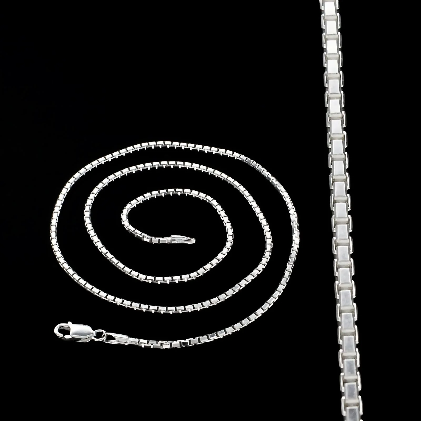 925 Sterling Silver Unisex daily wear Neck Chain 18" - Image 3