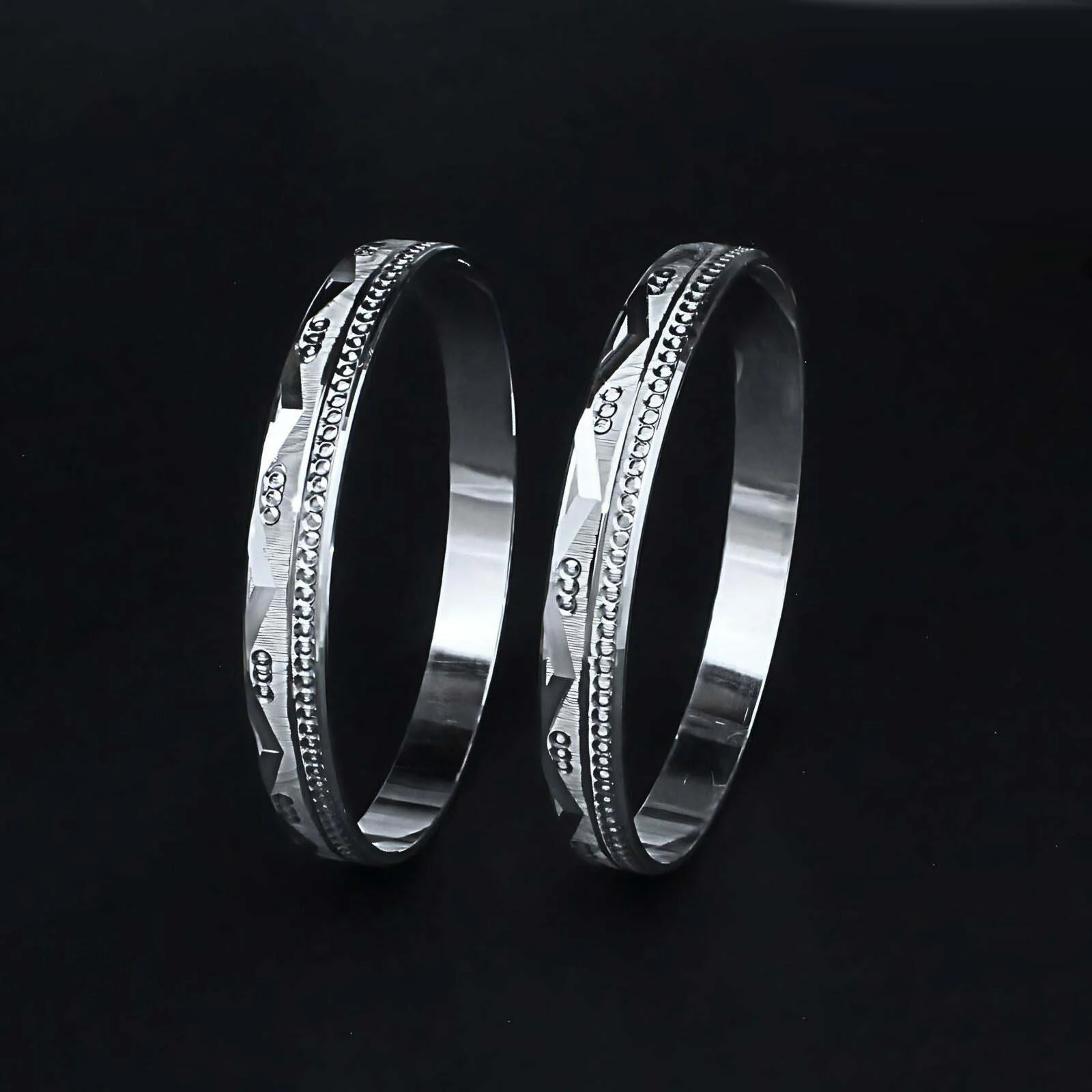 990 Real Silver Women gifiting jewellery Bangles Bracelet (Kangan)- Pair - Image 2