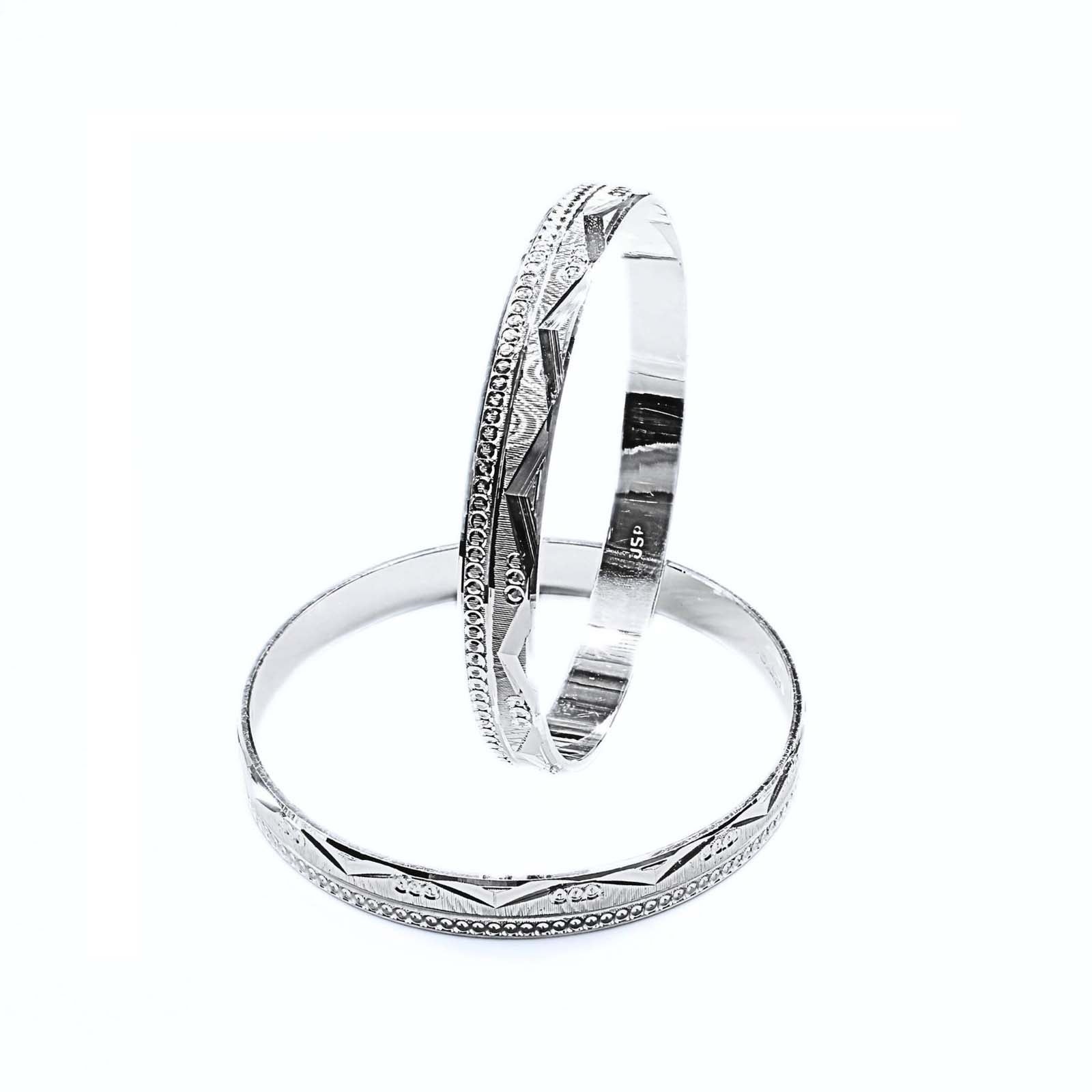 990 Real Silver Women gifiting jewellery Bangles Bracelet (Kangan)- Pair - Image 3