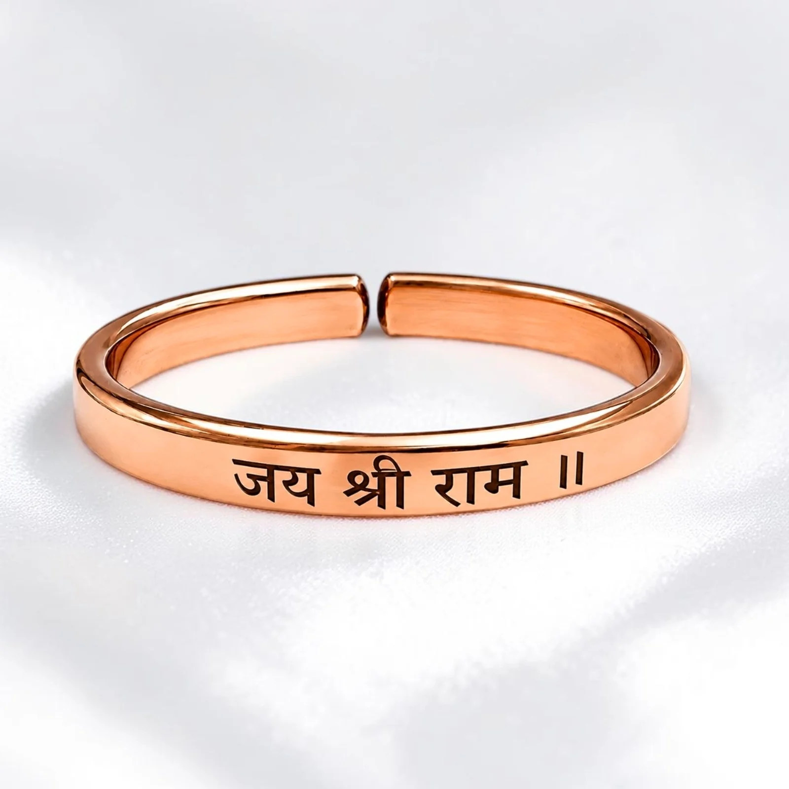 Adjustable Mantra Engraved Pure Copper Cuff  Kada Bracelet - Select Your Mantra - Image 10